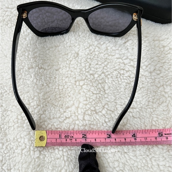 Auth Chanel Vintage CC Logo Black Cat Eye Sunglasses *For Small face frames - Picture 11 of 13